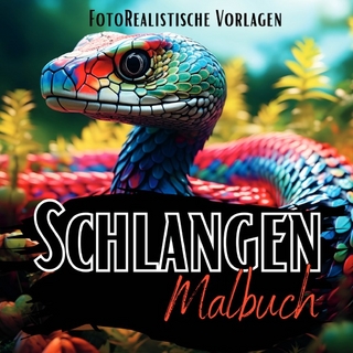 Black Midnight- Animals / Schlangen Malbuch „Fotorealistisch“.