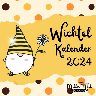 Wichtel Kalender 2024 Kalender 2024 Monatskalender mit inspirierenden Zitaten, Geschenk zum Wichteln Weihnachten Advent Nikolaus Wichtelgeschenkidee Wandkalender Tischkalender
