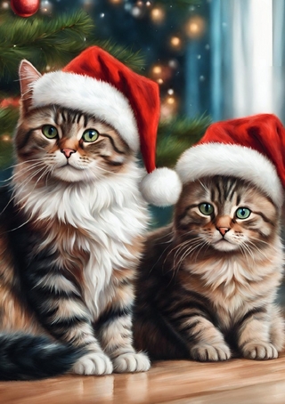 Notizbücher Katzen / Katzen Notizbuch Weihnachten mit 55 Zitaten Motivierendes Notizheft Katze mit Nikolausmütze Weihnachtsgeschenk Wichtelgeschenk