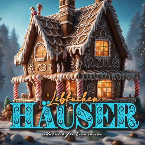 Lebkuchenh&auml;user Malbuch f&uuml;r Erwachsene - Monsoon Publishing, Musterst&uuml;ck Grafik