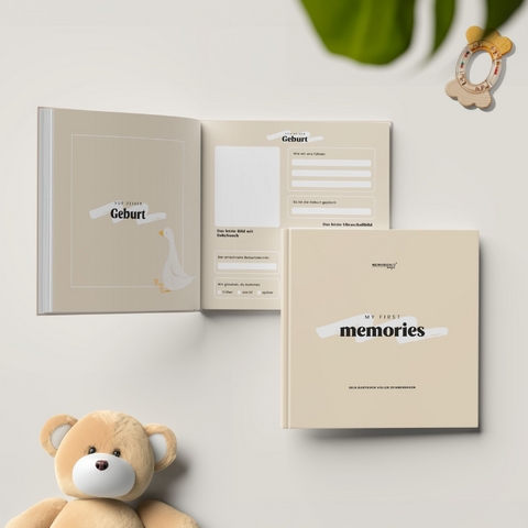Memories2Make&reg; "My first memories" Babybuch - Das Babybuch zum Eintragen, f&uuml;r die kostbarsten Augenblicke des ersten Lebensjahres