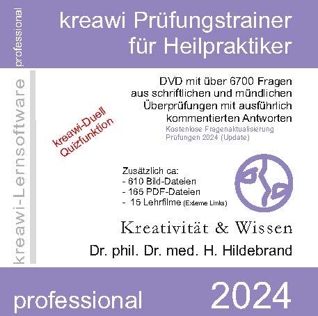 kreawi Pr&uuml;fungstrainer f&uuml;r Heilpraktiker 2024 - Hartmut Hildebrand