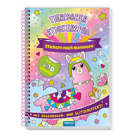 Tr&ouml;tsch Besch&auml;ftigungsbuch Stickerbuch Tierischer Stickerspa&szlig; - 