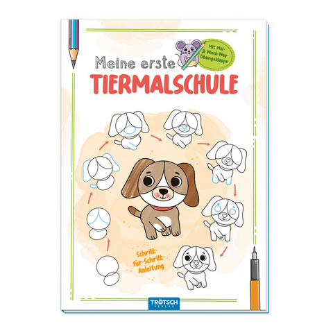 Tr&ouml;tsch Malbuch Meine erste Tiermalschule Hund - 