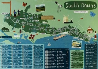 South Downs Scratch Off Map