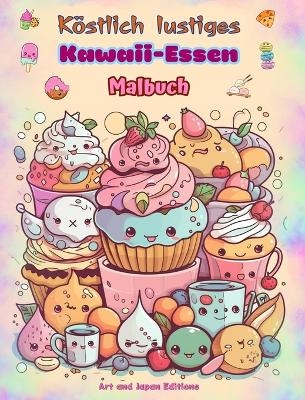 Köstlich lustiges Kawaii-Essen Malbuch Niedliche Kawaii-Designs für Essensliebhaber -  Art, Japan Editions