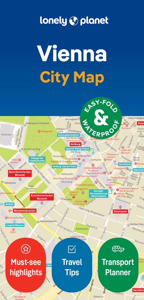 Lonely Planet Vienna City Map -  Lonely Planet