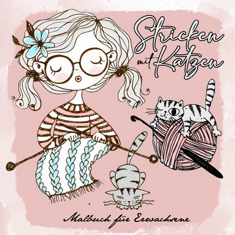 Stricken mit Katzen Malbuch f&uuml;r Erwachsene - Monsoon Publishing, Musterst&uuml;ck Grafik