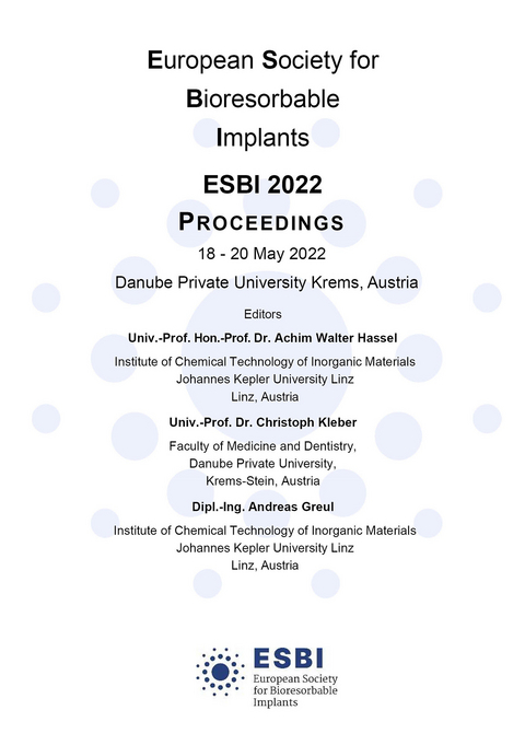 1st Conference of the European Society for Bioresorbable Implants - 
