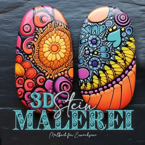 3D Steinmalerei Malbuch f&uuml;r Erwachsene - Monsoon Publishing, Musterst&uuml;ck Grafik
