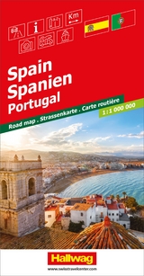 Hallwag Strassenkarte Spanien, Portugal 1:1 Mio. - 