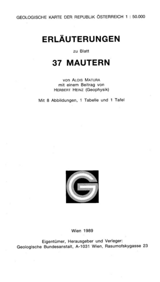 Erläuterungen zu Blatt 37 Mautern