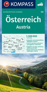 KOMPASS Autokarte &Ouml;sterreich 1:300.000