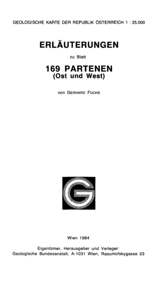 Erläuterungen zu Blatt 169 Partenen (Ost und West)