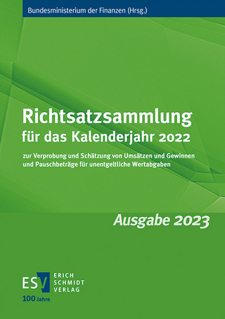 Richtsatzsammlung für das Kalenderjahr 2022