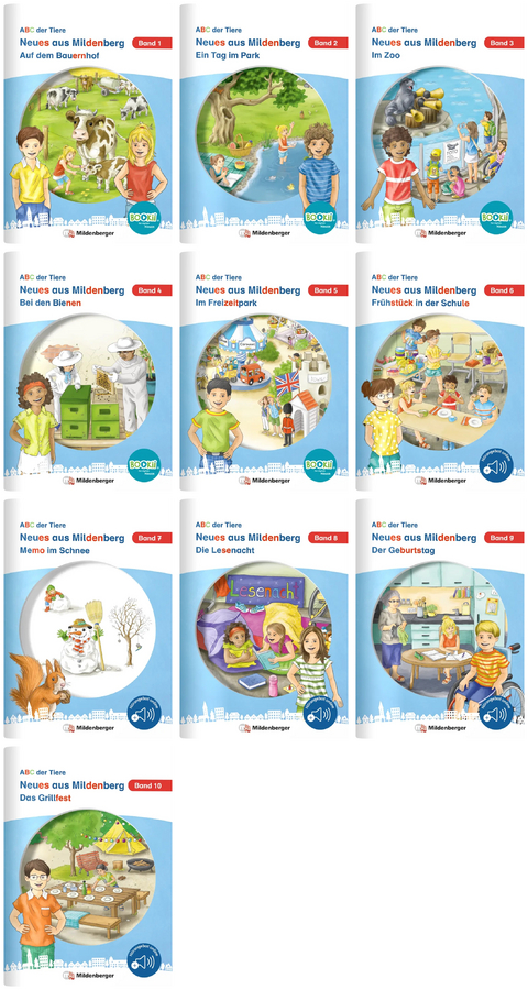 Paket &ndash; Neues aus Mildenberg &ndash; Geschichten von Mia, Mio und ihren Freunden Band 1-10 - Stefanie Drecktrah, Nicole Brandau, Bettina Erdmann