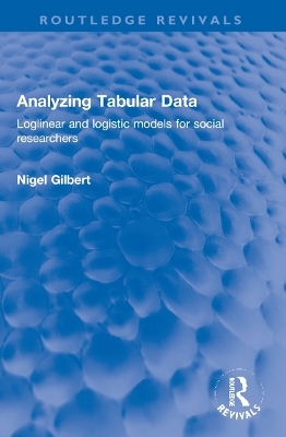 Analyzing Tabular Data - Nigel Gilbert