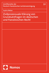 Zivilprozessuale Kl&auml;rung von Grundsatzfragen im deutschen und franz&ouml;sischen Recht - Sophia Weber