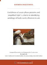 Usefulness of acute phase proteins and simplified Light´s criteria in identifying aetiology of body cavity effusions in cats - Katarina Hazuchova
