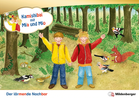 Kamishibai mit Mia und Mio: Der l&auml;rmende Nachbar &ndash; Set - Bettina Erdmann