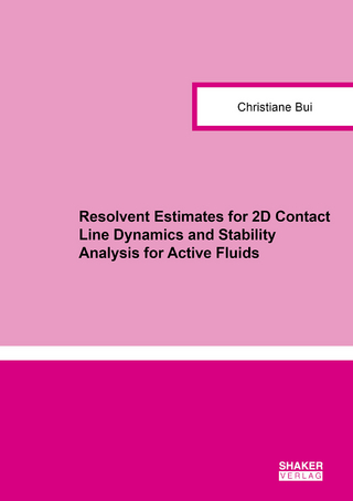 Resolvent Estimates for 2D Contact Line Dynamics and Stability Analysis for Active Fluids