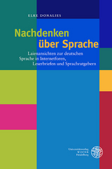 Nachdenken &uuml;ber Sprache - Elke Donalies