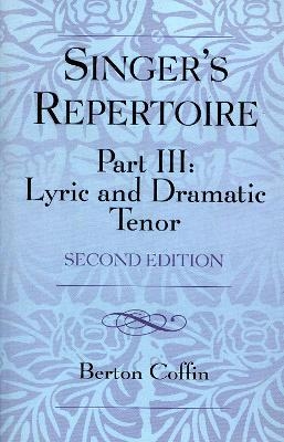 The Singer's Repertoire, Part III