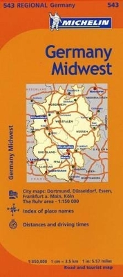 Michelin Germany Midwest Map 543