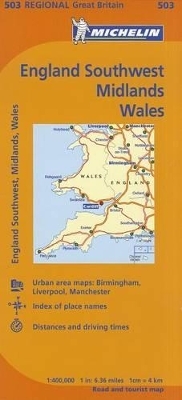 Michelin Map Great Britain: Wales, the Midlands, South West England 503 -  Michelin