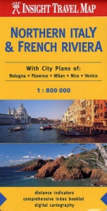 Northern Italy and French Riviera Insight Travel Map - 