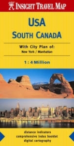 USA and Canada South Insight Travel Map - 