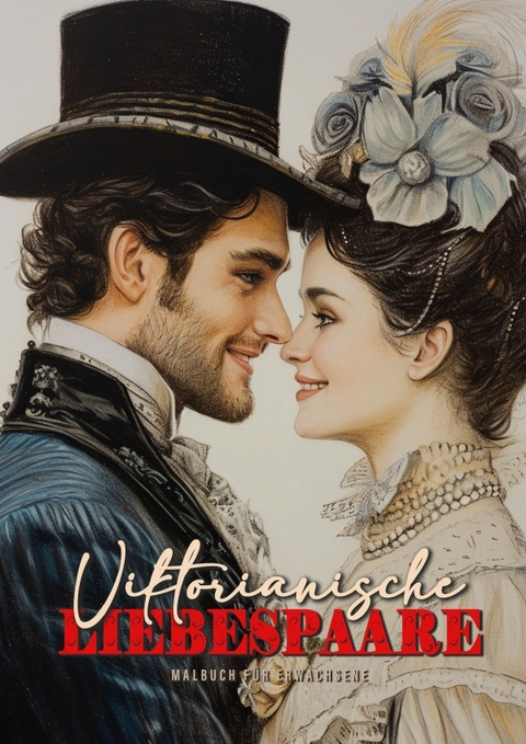 Viktorianische Liebespaare Malbuch f&uuml;r Erwachsene - Monsoon Publishing, Musterst&uuml;ck Grafik
