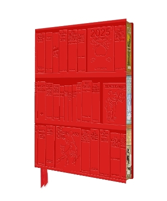 Bodleian Libraries: Bookshelves 2025 Artisan Art Vegan Leather Diary Planner - Page to View with Notes - 