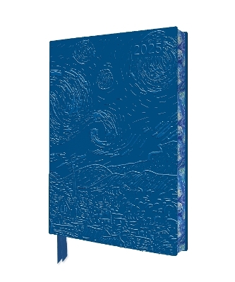 Vincent van Gogh: The Starry Night 2025 Artisan Art Vegan Leather Diary Planner - Page to View with Notes - 