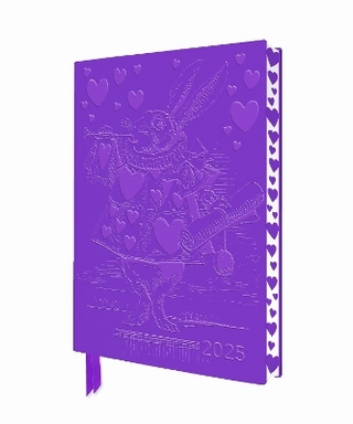 Alice in Wonderland 2025 Artisan Art Vegan Leather Diary Planner - Page to View with Notes