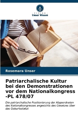 Patriarchalische Kultur bei den Demonstrationen vor dem Nationalkongress -PL 478/07
