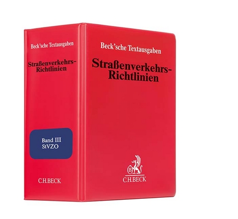 Stra&szlig;enverkehrs-Richtlinien Hauptordner III 100 mm