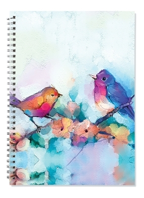 Watercolour Birds A4 Spiral Notepad