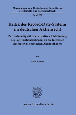 Kritik des Record-Date-Systems im deutschen Aktienrecht.