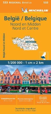 Belgium North & Central - Michelin Regional Map 533