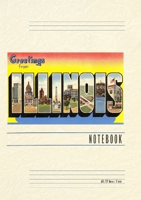 Vintage Lined Notebook Greetings from Illinois