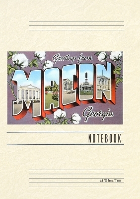 Vintage Lined Notebook Greetings from Macon, Georgia