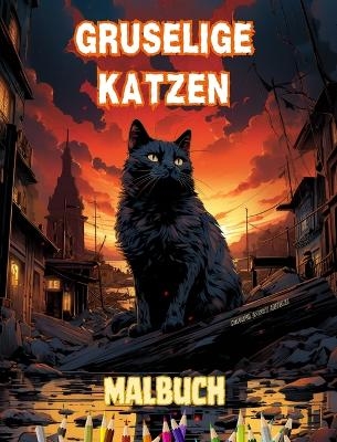 Gruselige Katzen Malbuch Faszinierende und kreative Szenen mit furchterregenden Katzen - Colorful Spirits Editions