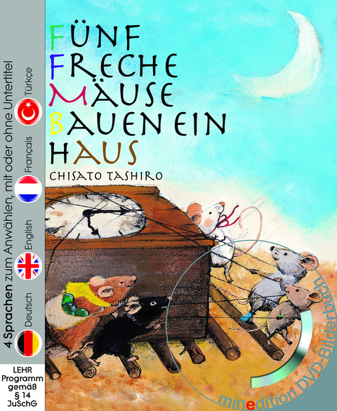 F&uuml;nf freche M&auml;use bauen ein Haus (Buch mit DVD) - Chisato Tashiro