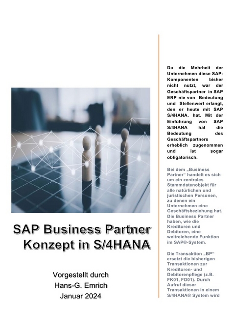 SAP Business Partner Konzept in S/4HANA - Hans-Georg Emrich