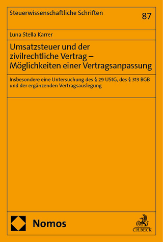 Umsatzsteuer und der zivilrechtliche Vertrag – Möglichkeiten einer Vertragsanpassung