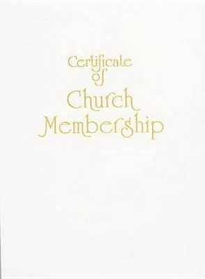 Contemporary Steel-Engraved Church Membership Certificate (P