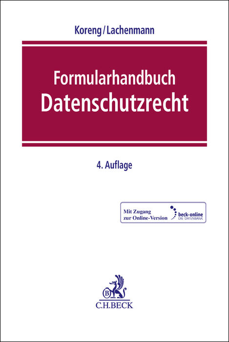 Formularhandbuch Datenschutzrecht - 