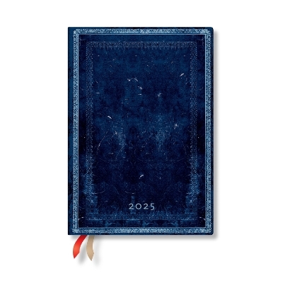 Inkblot (Old Leather Collection) Midi 12-month Horizontal Hardback Dayplanner 2025 (Elastic Band Closure) -  Paperblanks