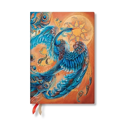 Skybird (Birds of Happiness) Midi 12-month Horizontal Softcover Flexi Dayplanner 2025 (Elastic Band Closure) -  Paperblanks